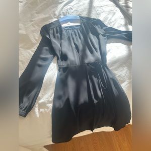 Aritzia Sunday Best Black Wrap Dress